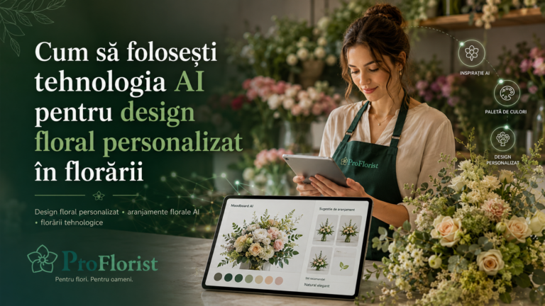 Cum să folosești tehnologia AI pentru design floral personalizat în florării