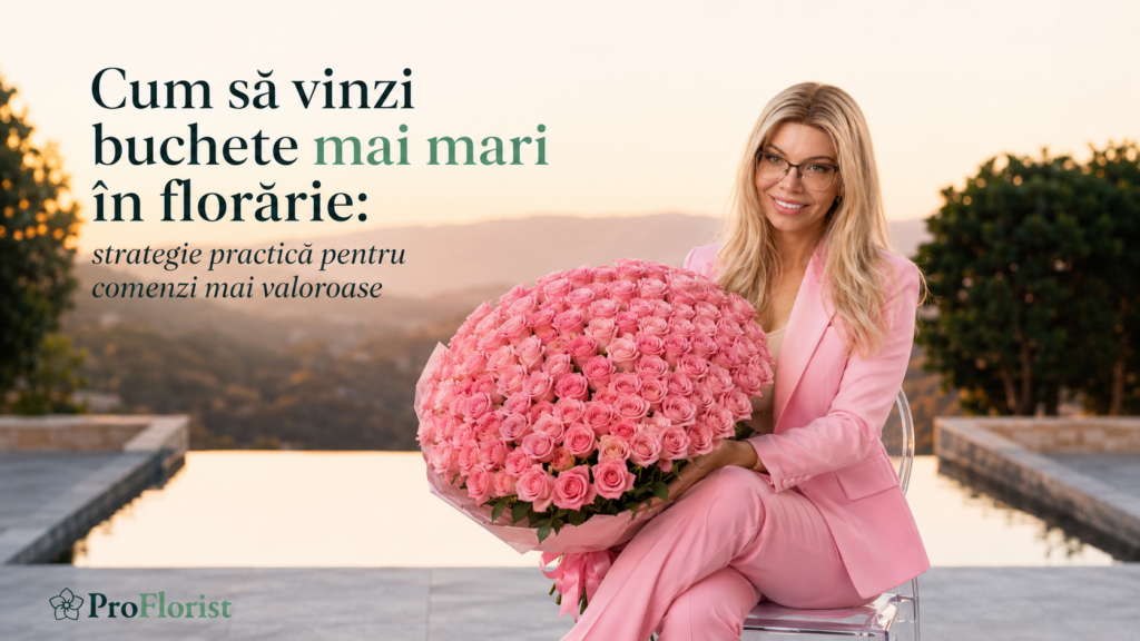 Cum să vinzi buchete mai mari în florărie: strategie practică pentru comenzi mai valoroase ioana dosinescu