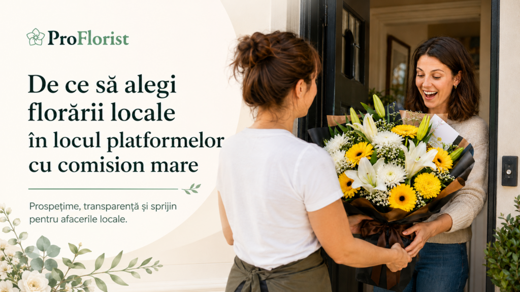 De ce să alegi florării locale în locul platformelor cu comision mare