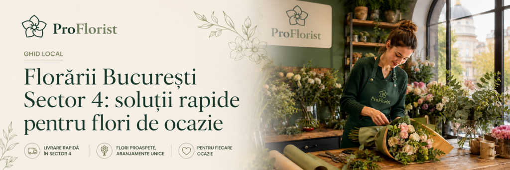 Florarii Bucuresti sector 4: solutii rapide pentru flori de ocazie