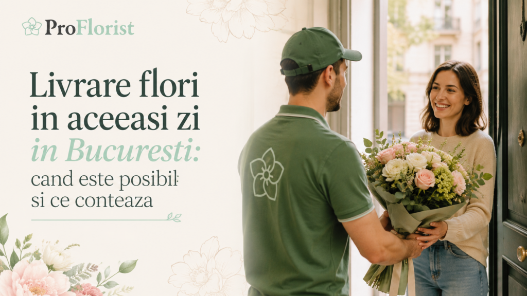 Livrare flori in aceeasi zi in Bucuresti: cand este posibil si ce conteaza