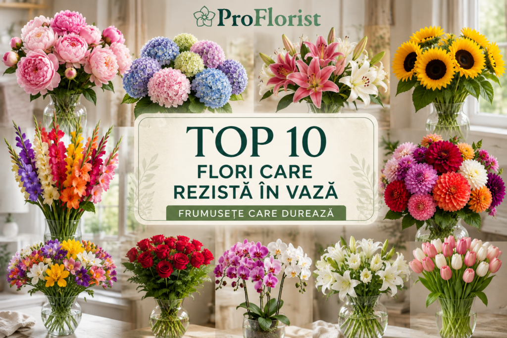 10 flori tăiate care rezistă mult în vază și cum le prelungești durata de viață